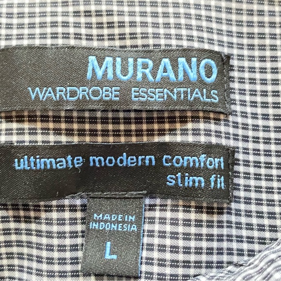 Murano Wardrobe Essentials Button Down Black and White Checked Shirt siz… - Picture 11 of 13